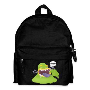 eating monster - Kids' Backpack - black - Front