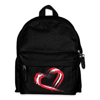 Heart brush Flag of Austria. Colors. Vector - Kids' Backpack - black - Front