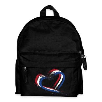 Drapeau, de, pays-bas, drapeau, couleurs, coeur - Sac à dos Enfant - noir - Devant