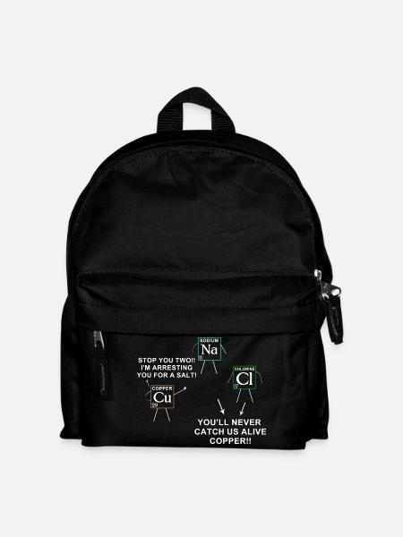 Wortspiel mit chemischen Elementen für Chemieliebhaber - Kinder Rucksack - Schwarz