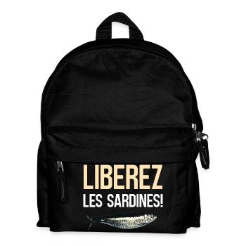 Liberez les sardines - Sac à dos Enfant - noir - Devant