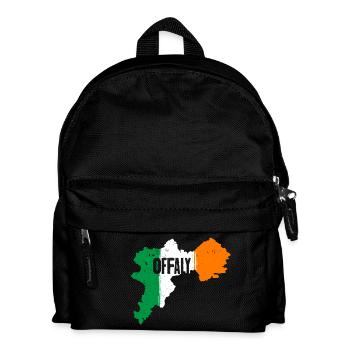 | du comté d’Offaly Irlande Contour de la carte du drapeau - Sac à dos Enfant - noir - Devant