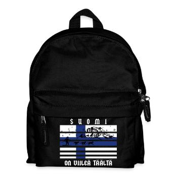 Finnland Wintersport - Kinder Rucksack - Schwarz - Vorne