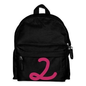 2 Number two pink number pink - Kids' Backpack - black - Front
