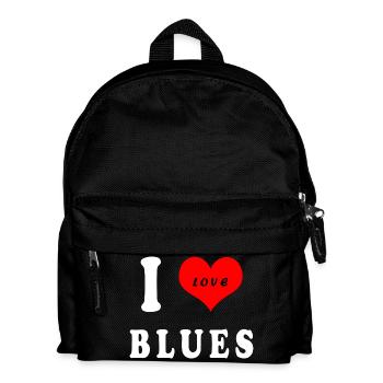 Ich liebe Blues - Kinder Rucksack - Schwarz - Vorne