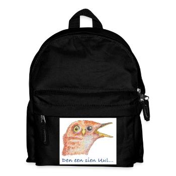 PlattSnack – Den een sien Uul... - Kinder Rucksack - Schwarz - Vorne