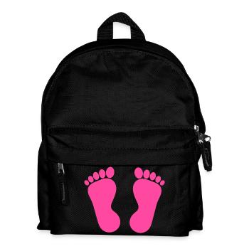 Fuß pinke Füße rosa Fußpflege Podologie - Kinder Rucksack - Schwarz - Vorne