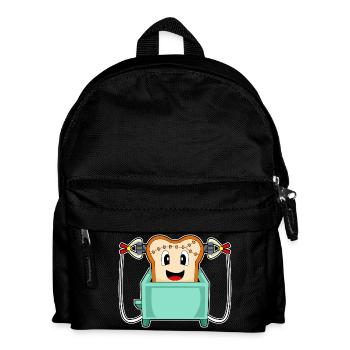 Bread Halloween Toaster - Kids' Backpack - black - Front