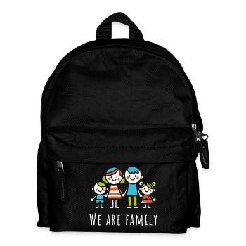We Are Family Father Mother Children Love, Mother's Day - Kids' Backpack - black - Front