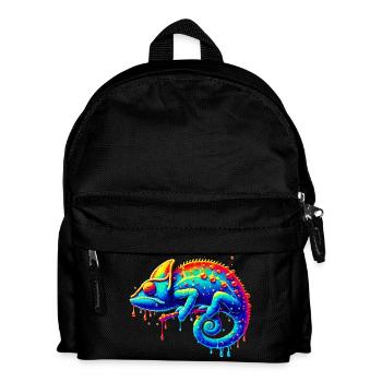 Chamäleon - Kinder Rucksack - Schwarz - Vorne