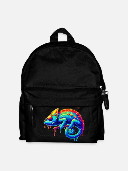 Chamäleon - Kinder Rucksack - Schwarz