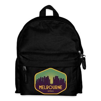 Melbourne Skyline Sunset - Kids' Backpack - black - Front