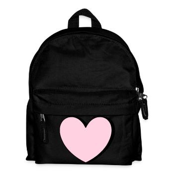 Herz rosa Geschenk Valentinstag - Kinder Rucksack - Schwarz - Vorne