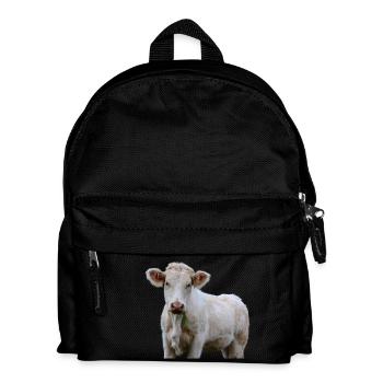 Luusige Cow Cow Head Farmer Gift - Kids' Backpack - black - Front