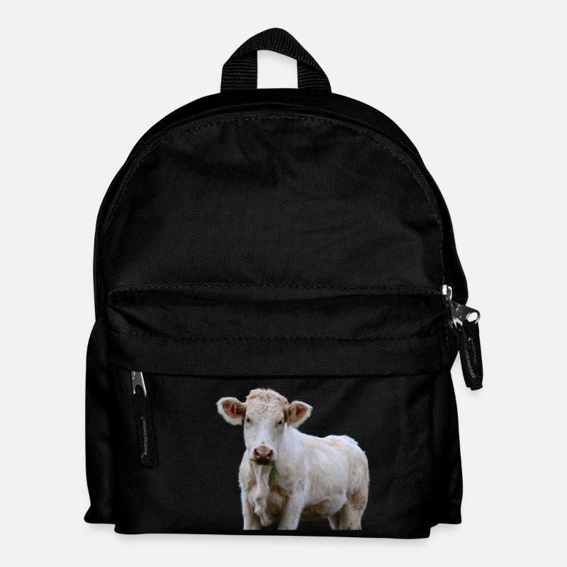 lusige Kuh Kuhkopf Bauern Geschenk - Kinder Rucksack - Schwarz