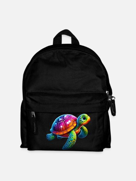 Schildkröte - Kinder Rucksack - Schwarz
