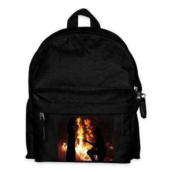 Silhouette de demande en mariage ardente - Sac à dos Enfant - noir - Devant