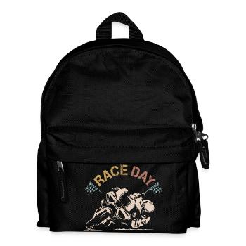 retro superbike raceday Motorrad used look Symbol - Kinder Rucksack - Schwarz - Vorne