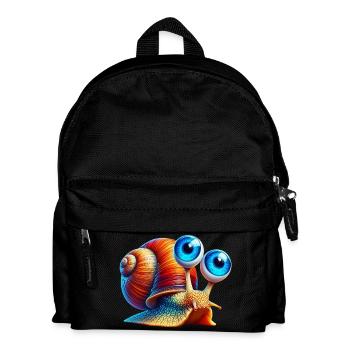 Schnecke - Kinder Rucksack - Schwarz - Vorne