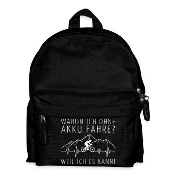 Warum ich ohne Akku fahre EKG MTB? - Kinder Rucksack - Schwarz - Vorne