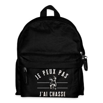 Ich kann nicht, ich habe gejagt - Kinder Rucksack - Schwarz - Vorne