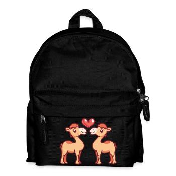 Camel Couple Love Valentine's Day - Kids' Backpack - black - Front