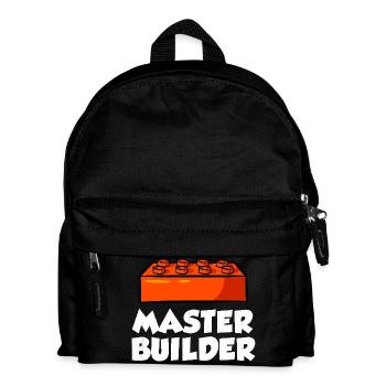 Ziegelbauer Ziegelbau Baumeister - Kinder Rucksack - Schwarz - Vorne