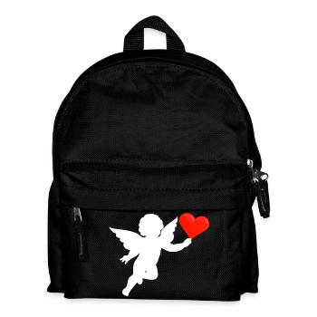 Angel heart, white - Kids' Backpack - black - Front