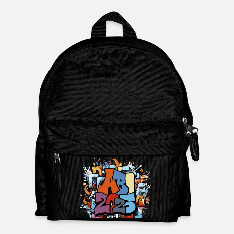 Abi Abschluss 2025 Graffiti Abschlussparty - Kinder Rucksack - Schwarz