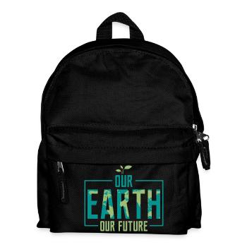 Notre Terre, notre avenir Journée de la Terre Avion environnemental - Sac à dos Enfant - noir - Devant