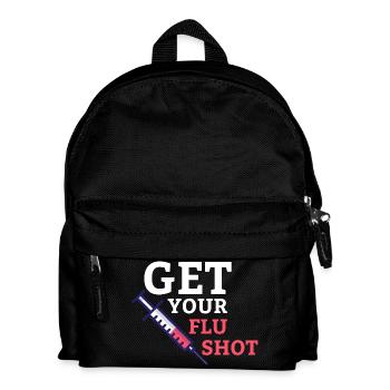 Get Your Flu Shot Caregiver Caregiving - Kinder Rucksack - Schwarz - Vorne