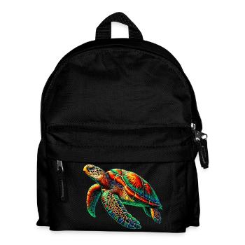 Tortue marine - Sac à dos Enfant - noir - Devant