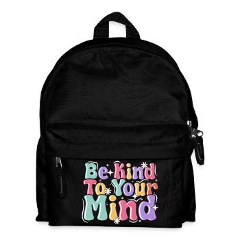 Be Kind To Your Mind - Kids' Backpack - black - Front