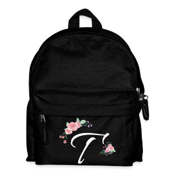 Brief und Blumen - Kinder Rucksack - Schwarz - Vorne