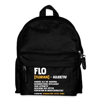 Florian - Kinder Rucksack - Schwarz - Vorne
