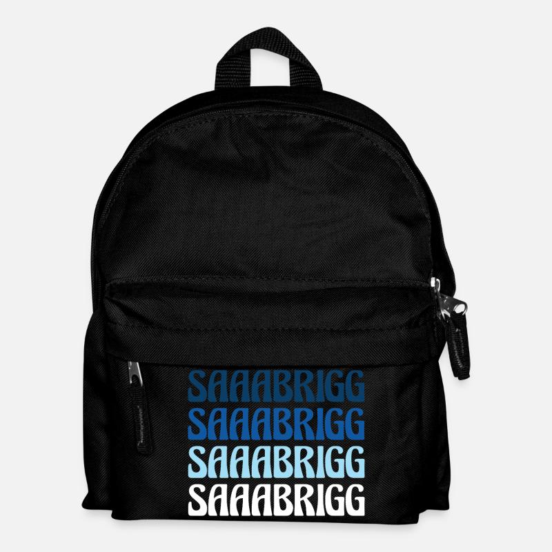 Saaabrigg Saarbrücken Dialecte Cadeau - Sac à dos Enfant - noir