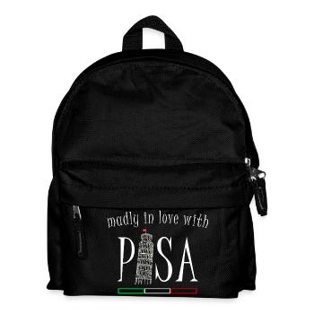 In love with Pisa, hand drawing, leaning tower - Kids' Backpack - black - Front