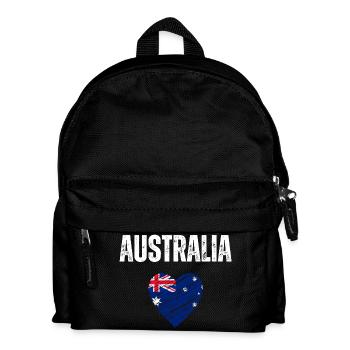 Ich liebe Australien, Flagge Australiens - Kinder Rucksack - Schwarz - Vorne