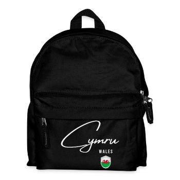 Wales, minimalist sleek design - Kids' Backpack - black - Front