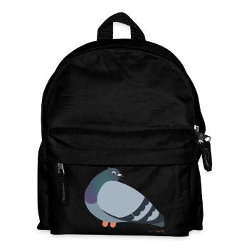 Pigeon pigeons - Kids' Backpack - black - Front