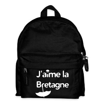 Ich liebe die Bretagne - Kinder Rucksack - Schwarz - Vorne