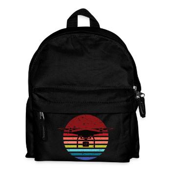 Drone vintage - Sac à dos Enfant - noir - Devant