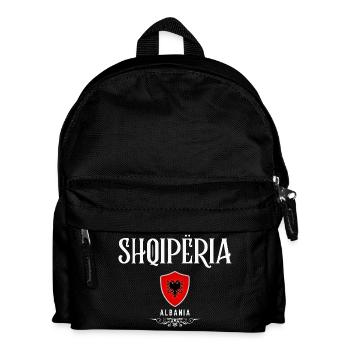 Albanischer Stolz, Albanische Flagge - Kinder Rucksack - Schwarz - Vorne