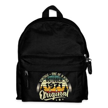 October 1971 Birthday Gift - Kids' Backpack - black - Front