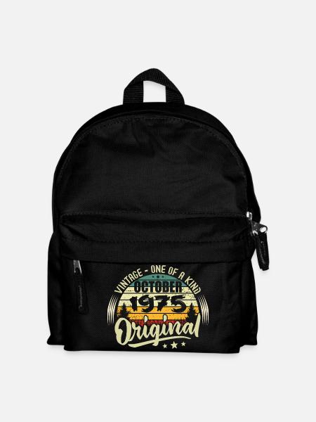 Oktober 1975 Geburtstagsgeschenk - Kinder Rucksack - Schwarz