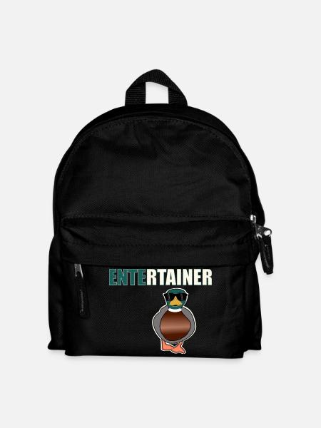 Entertainer Ente - Kinder Rucksack - Schwarz