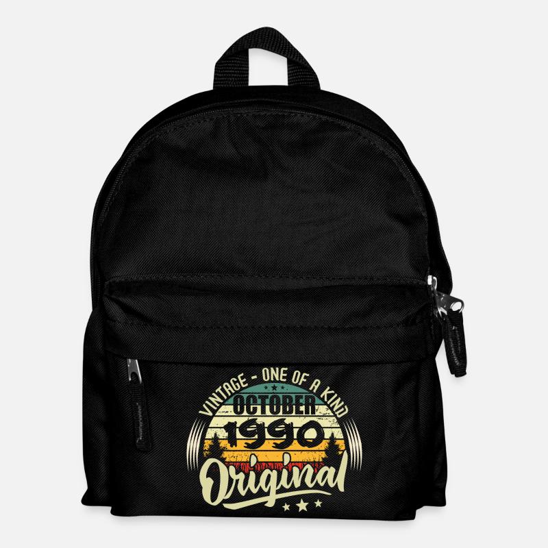 October 1990 Birthday Gift - Kids' Backpack - black