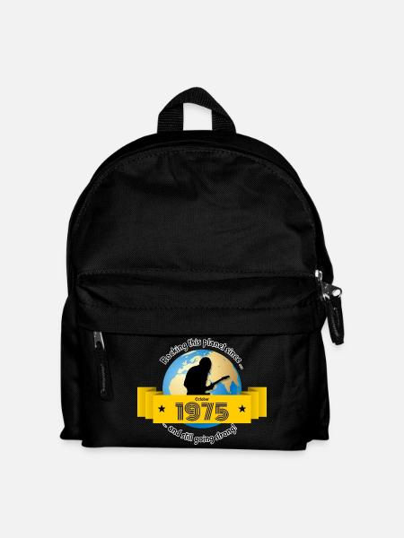 50. Geburtstag Rocking this planet since 10/1975 - Kinder Rucksack - Schwarz