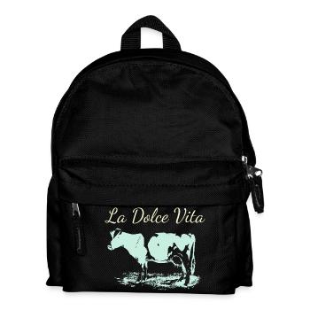 Dairy cow from La Dolce Vita in negative - Kids' Backpack - black - Front