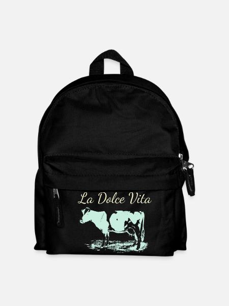Dairy cow from La Dolce Vita in negative - Kids' Backpack - black